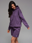 Unisex sweatshirt with pockets and hood - purple V13 OU-SNBC-0105