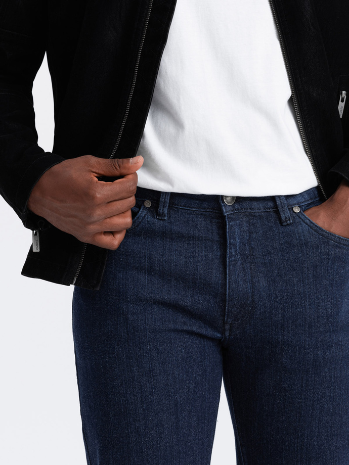 Klasyczne męskie jeansowe spodnie REGULAR FIT – indygo V1 OM-PADP-0152