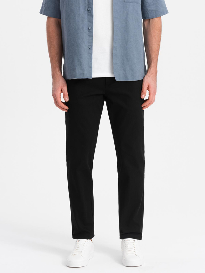 Men's SLIM FIT chino pants - black V4 OM-PACP-0186