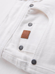 Men's denim shorts with a classic cut - white V1 OM-SRDS-0171