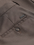 Spodnie męskie klasyczne chino SLIM FIT - ciemnobeżowe V2 OM-PACP-0182