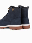 Men's winter trapper boots - navy blue V3 T314