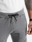 Men's JOGGERS pants with cargo pocket - gray V4 OM-PADJ-0112