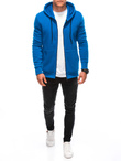 Bluza męska rozpinana z kapturem EM-SSZP-22FW-015 - niebieska V1