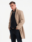 Men's lightweight single-breasted coat - beige V7 OM-COWC-0104