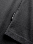 Bawełniany męski t-shirt z nadrukiem na kieszonce Ombre Streetstyle – czarny V1 OM-TSCT-0108