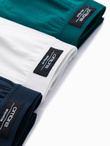 Jednokolorowe dopasowane bokserki męskie BASIC z elastanem – 3 pak mix OM-UNBB-0106