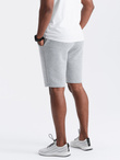 Men's short ottoman knit sweat shorts - gray V2 OM-SRSK-0150