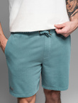 Men's RELAXED FIT athleisure style short sweat shorts - turquoise V1 OM-SRWS-0122 