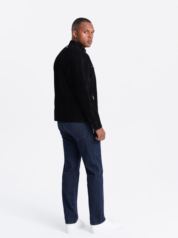 Klasyczne męskie jeansowe spodnie REGULAR FIT – indygo V1 OM-PADP-0152