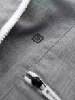 Men's lightweight sports jacket with fleece lining - gray V3 OM-JANP-0136