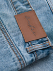 Men's short denim shorts with rips and holes - light blue V2 OM-SRDS-0157