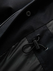 Men's long warm parka jacket with hood - black V2 OM-JALJ-0182