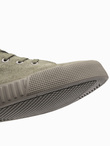 Buty męskie trampki canvas z wysoką cholewką – oliwkowe V2 OM-FOTH-0186