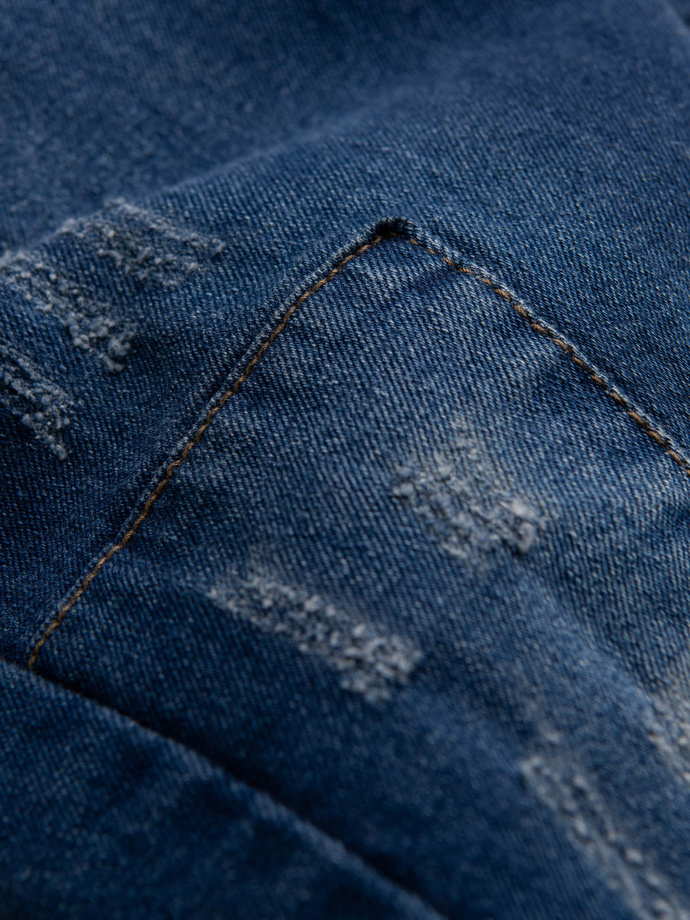 Spodnie męskie jeansowe SKINNY FIT - niebieskie P1060