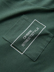 Ombre Streetstyle men's cotton t-shirt with pocket print - dark green V4 OM-TSCT-0108