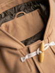 Men's insulated coat with hood and concealed zipper - black V1 OM-COWC-0110