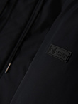 Men's faux leather jacket with ribbed bottom hem - black V2 OM-JAFL-0109