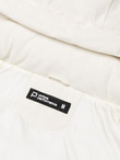 Men's winter jacket with detachable hood - cream V2 OM-JAHP-0150