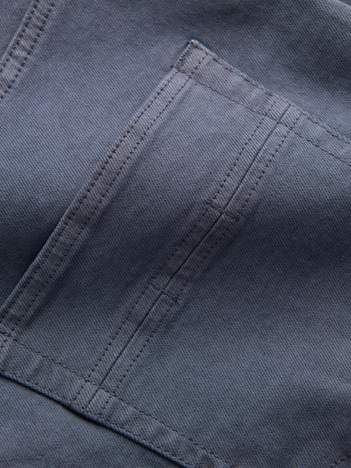 Men's denim pants without rubbing SLIM FIT - navy blue V4 OM-PADP-0148