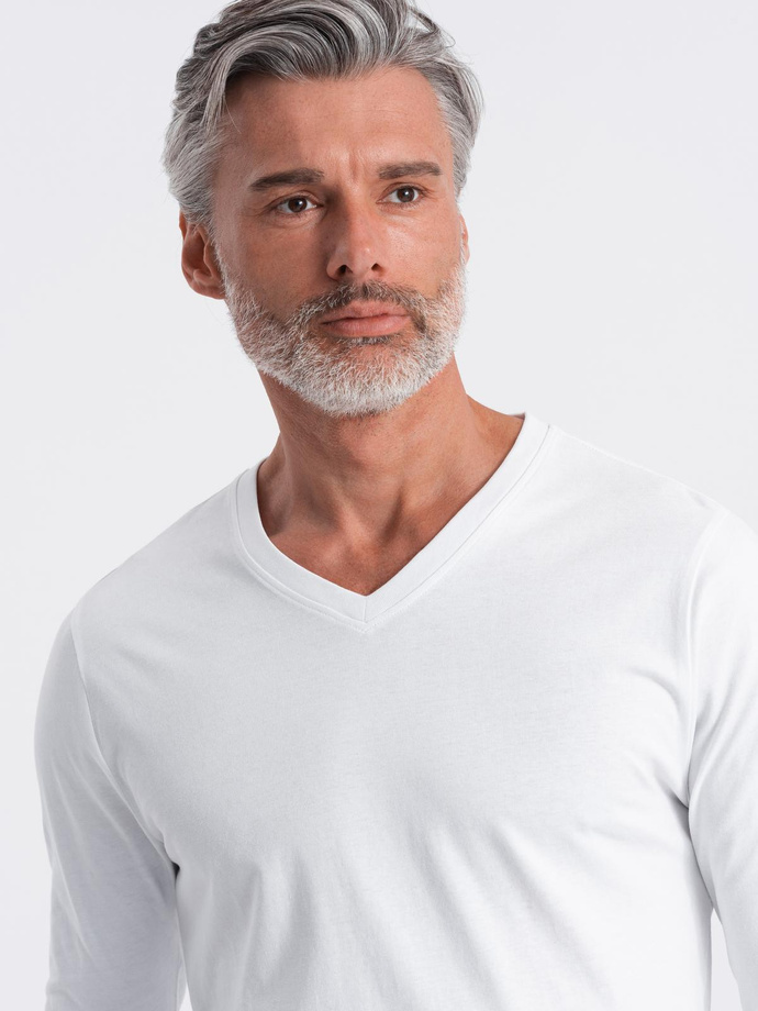 Zestaw longsleeve męski V-NECK - mix 2-pak V8 Z41