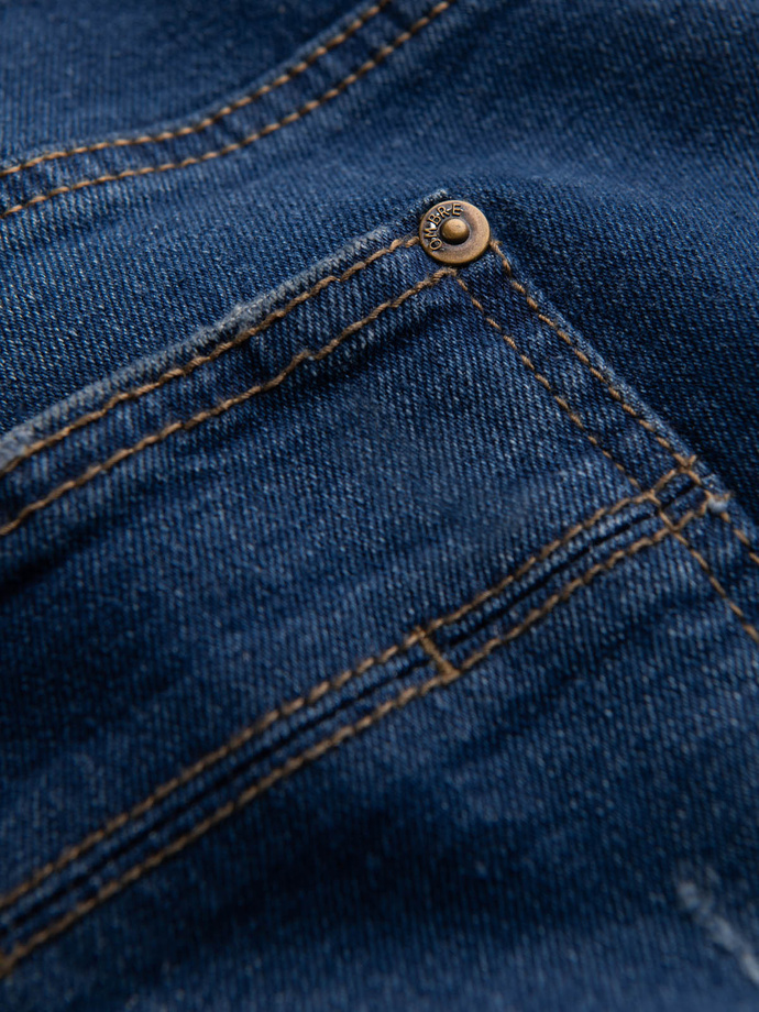 Spodnie męskie jeansowe SKINNY FIT - niebieskie P1060