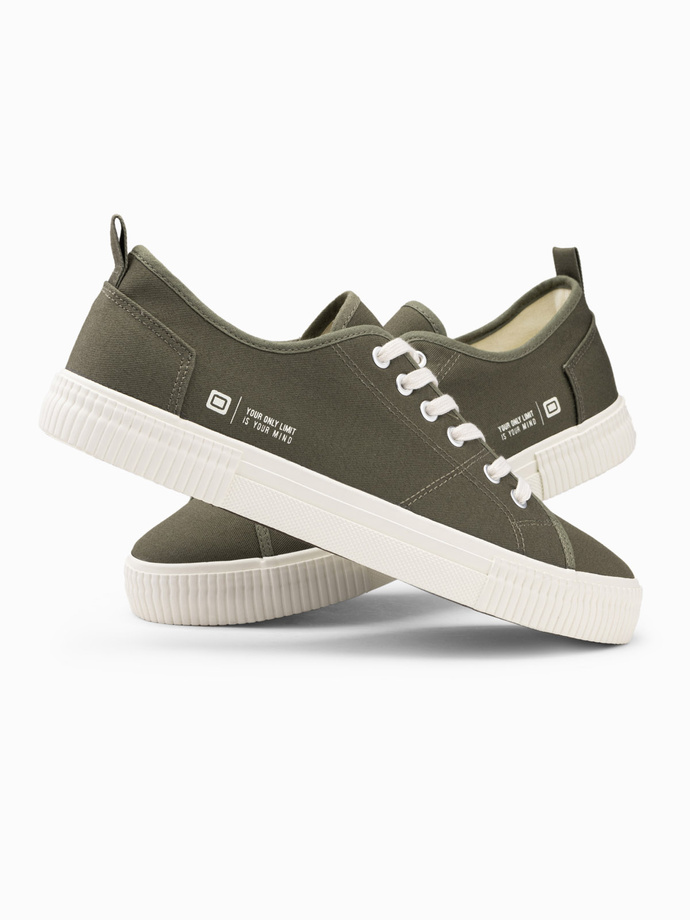 Classic men's BASIC low sneakers - olive V3 OM-FOTL-0145