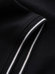 Men's pique knit polo shirt without buttons - black V2 OM-POSS-0110