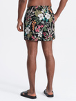 Men's floral swim shorts - black V3 OM-SRBS-0140