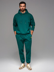 Classic unisex sweatpants with drawstrings - dark green V17 OU-PSBC-0100