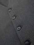 Men's suit vest with classic detailing and lining - graphite V3 OM-BLZV-0142