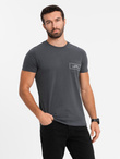 Ombre Streetstyle men's cotton pocket print t-shirt - black V1 OM-TSCT-0108