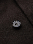 Men's coat with asymmetrical fastening and high collar - light brown V4 OM-COWC-0120
