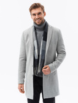 Men's mid-season coat - grey C536