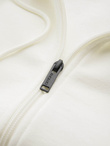 Męska rozpinana bluza dresowa BASIC – kremowa V5 OM-SSBZ-0160