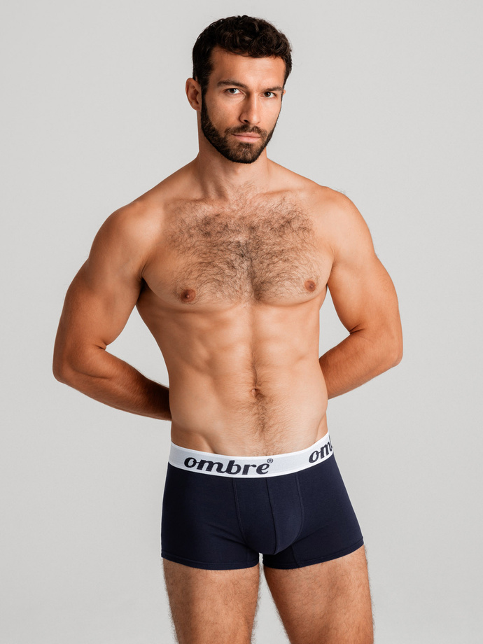 Bokserki męskie bawełniane z kontrastową gumą - 7-pak mix V2 OM-UNBO-0100