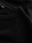 Men's raglan sweater with ribbed sleeves - black V2 OM-SWSW-0144