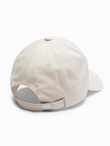 Men's baseball cap with large patch - cream V4 OM-ACCS-0101 