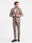 Men's classic blazer with pillowcase pocket - beige V3 OM-BLZB-0115