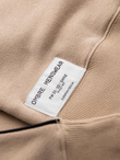 Bluza męska OVERSIZE z kontrastowym łączeniem kolorów - beżowa V2 OM-SSNZ-0130