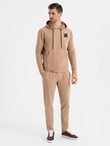 Men's sweatshirt set hoodie + sweatpants - brown V3 Z107