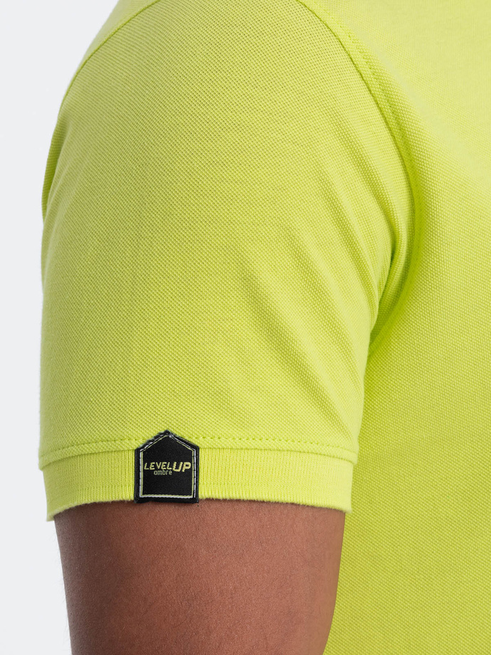Men's polo shirt with collar - lime green V8 S1745