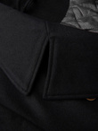 Men's insulated coat with hood and concealed zipper - black V1 OM-COWC-0110
