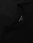 Men's t-shirt with embroidery on chest - black V1 OM-TSPT-0248