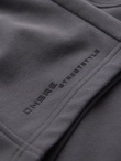Fitted men's printed short sweat shorts - grey V3 OM-SRSK-0138