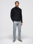 Men's classic cotton turtleneck sweater - black V4 OM-SWTN-0162