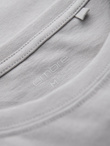 Men's cotton t-shirt with green patch on chest - light grey V2 OM-TSCT-0151