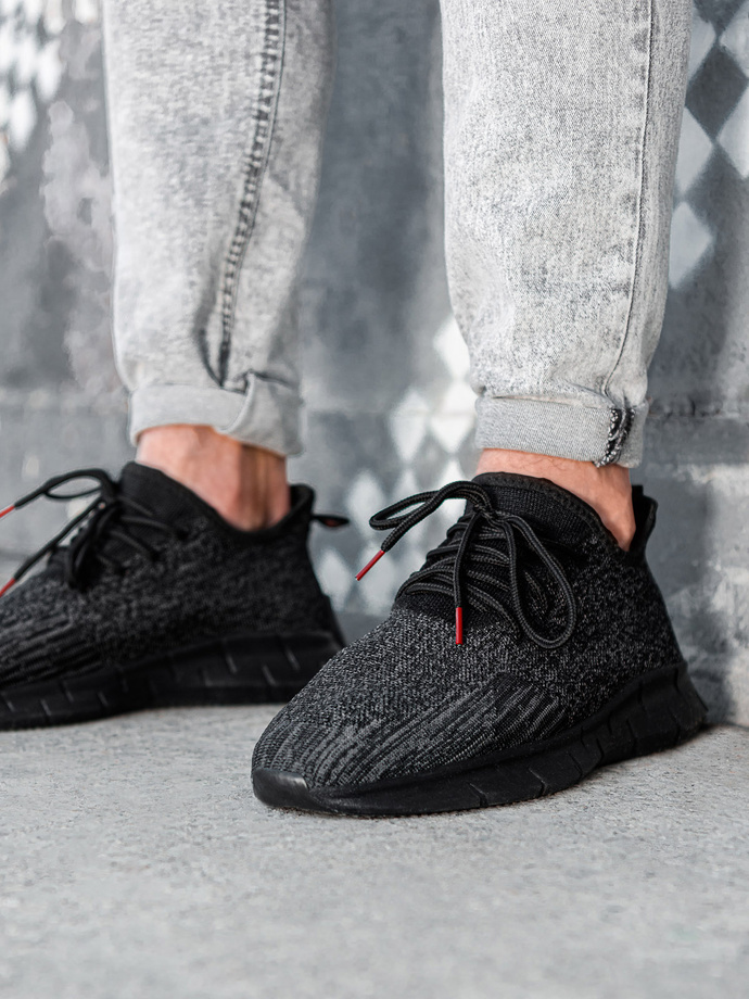 Buty męskie sneakersy - czarne V4 T388