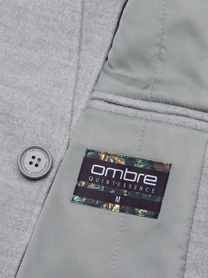 Men's mid-season coat - grey C536
