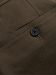 Spodnie męskie chino SLIM FIT z delikatną teksturą - ciemnooliwkowe V4 OM-PACP-0190